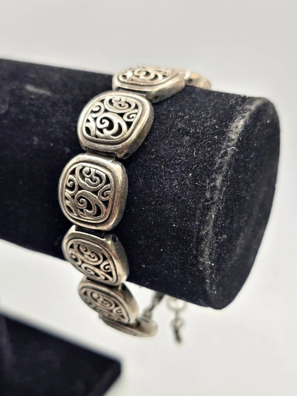 Brighton Ornate Silver-Tone Link Bracelet